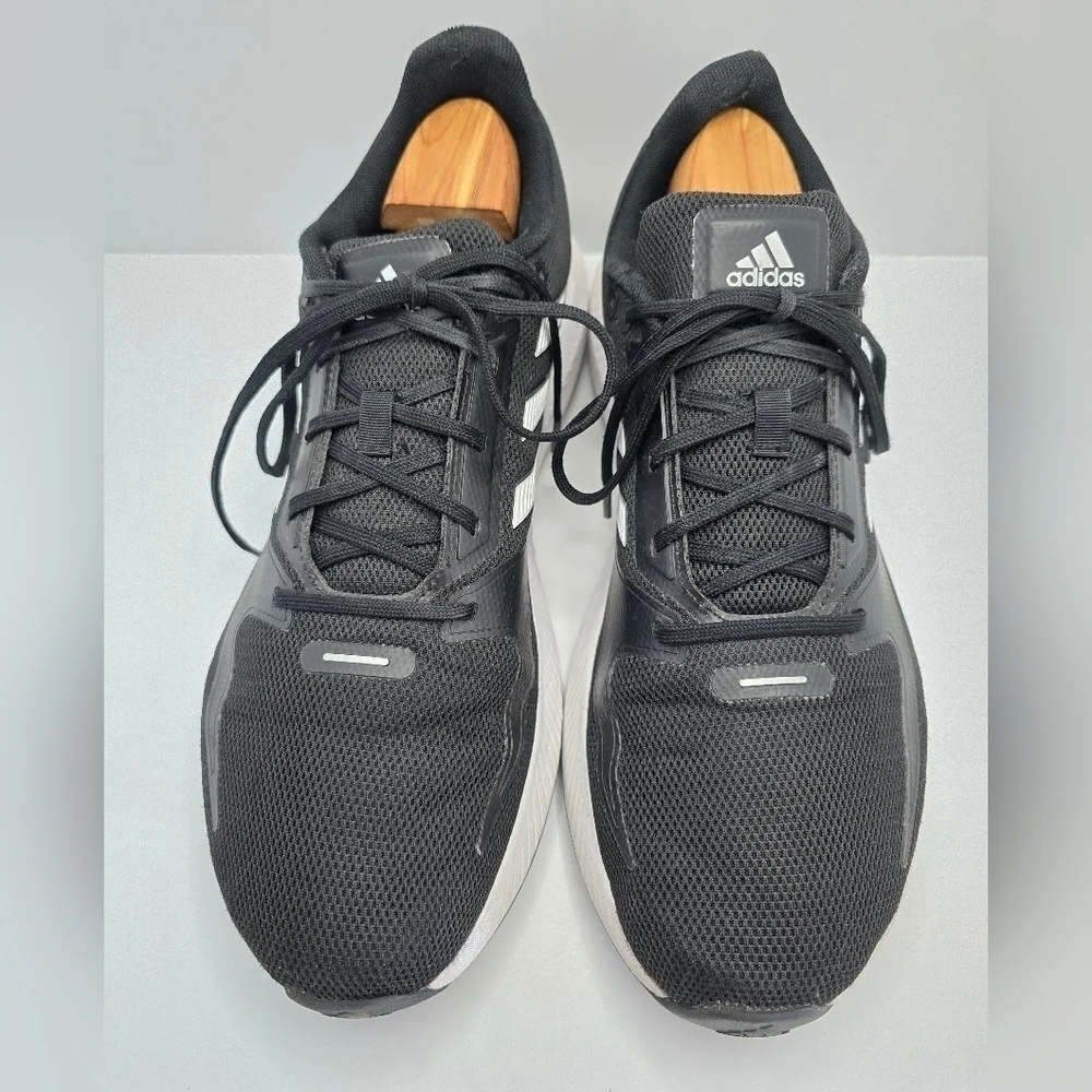 Adidas | RunFalcon 2.0 black white sporty running sneakers | MENS 12